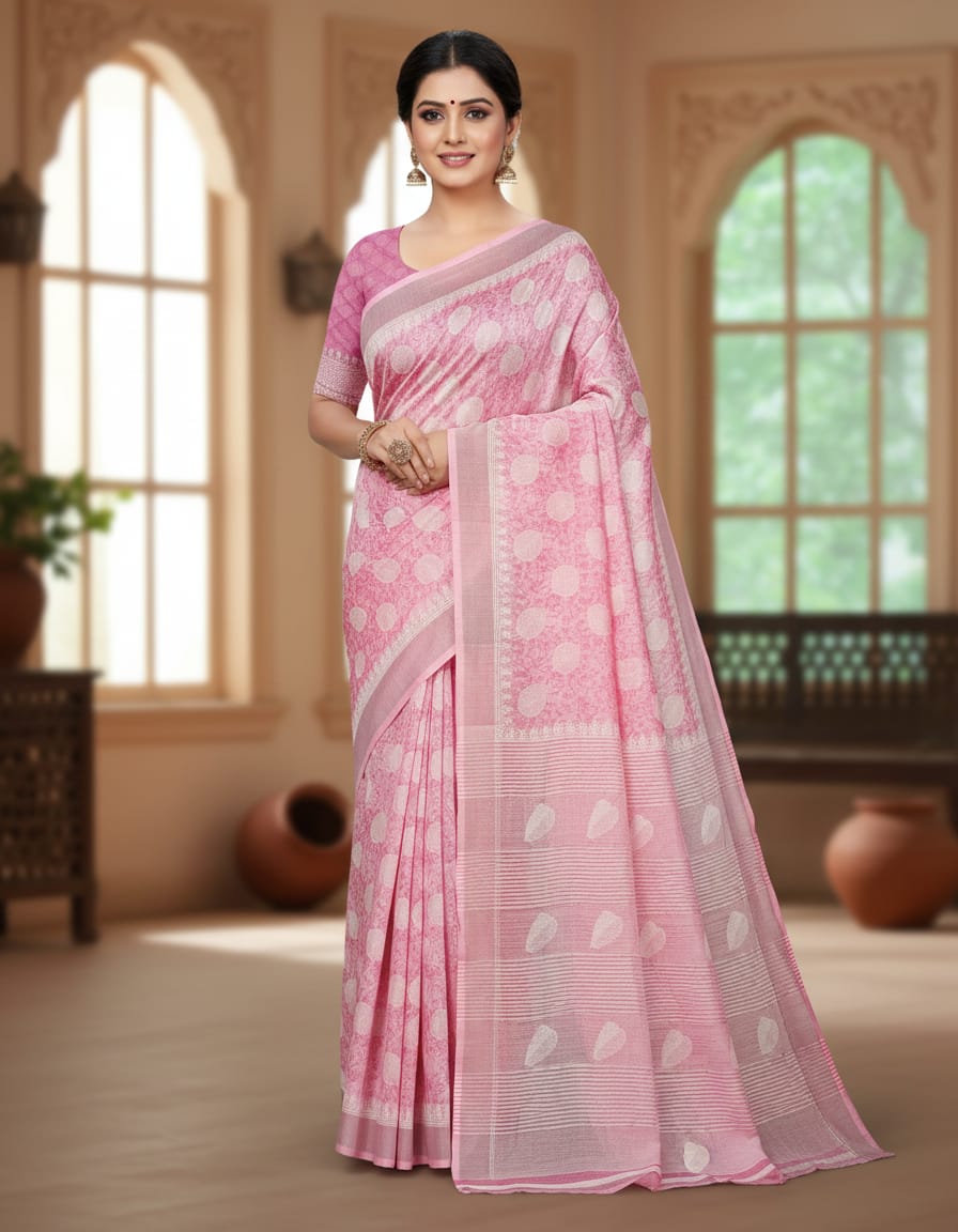 Soft Cotton Saree with Blouse