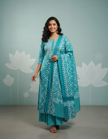 Cotton 3 piece Churidar Set