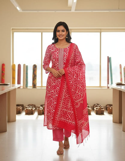 Cotton 3 piece Churidar Set