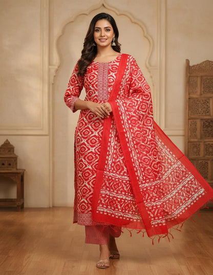 Cotton 3 piece Churidar Set