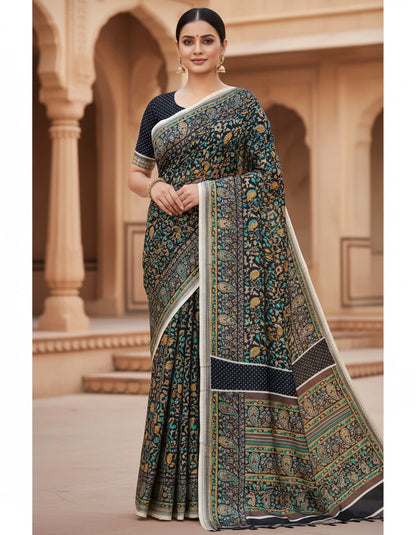 Pashmina Silk Saree with Blouse