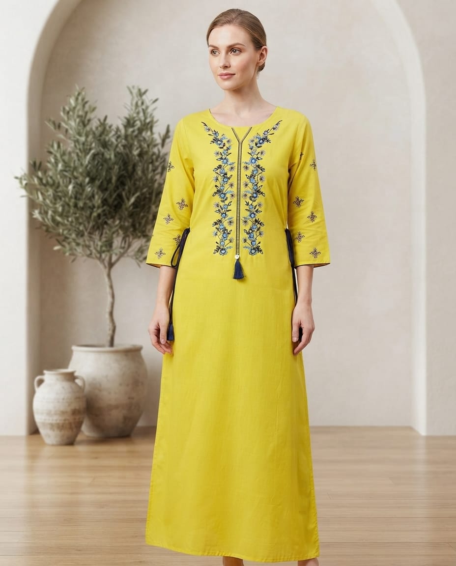 One Soft Cotton kurthi and One Cotton Silk Kurthi