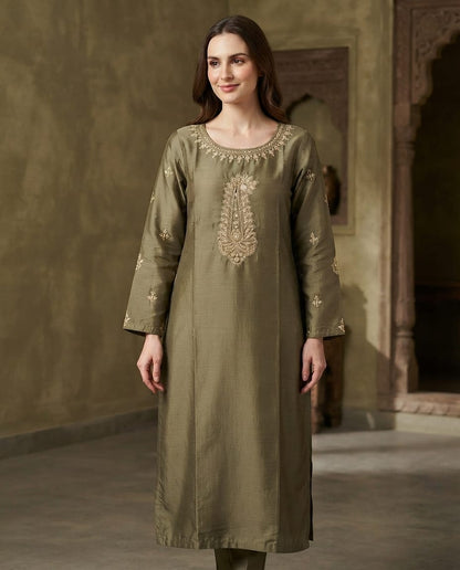 One Soft Cotton kurthi and One Cotton Silk Kurthi