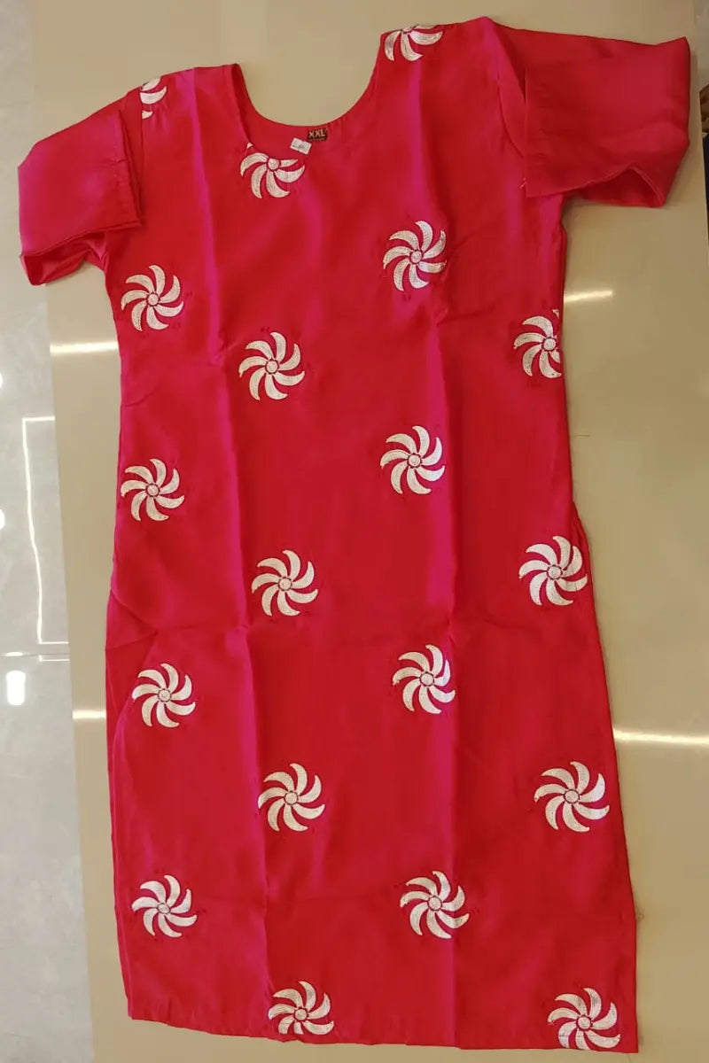 Dark Pink Churidar 3 pcs Set